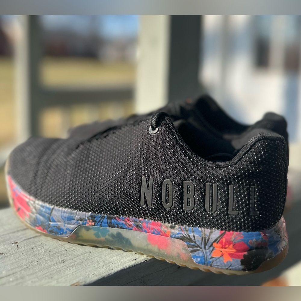 NOBULL Wom 8.5 Tropical Floral Trainer SuperFabric Wide Toe Box Workout Sneaker - Picture 7 of 14
